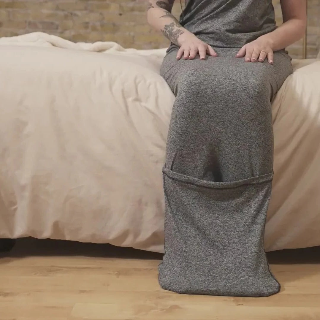 Wearable Swaddle Blanket with Gentle Compression and Breathable Knit Panel, Adjustable Fit