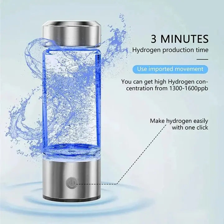 Hydrogen Water Generator Bottle with USB Charging and One-Button Operation, 300 ml Avento Goods