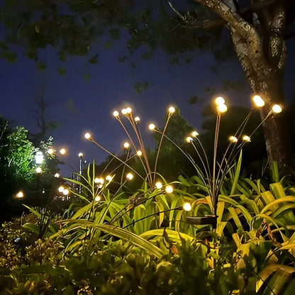 Solar Garden Lights with Flexible Swaying Stakes and Warm White LED, 27.5-Inch Height Avento Goods