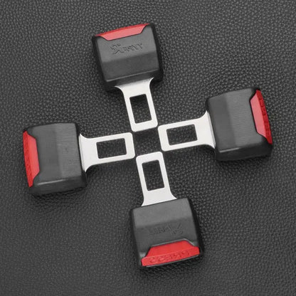 Seat Belt Extender with Reinforced Metal Insert and Durable Polymer Housing, 2-Pack Black Avento Goods