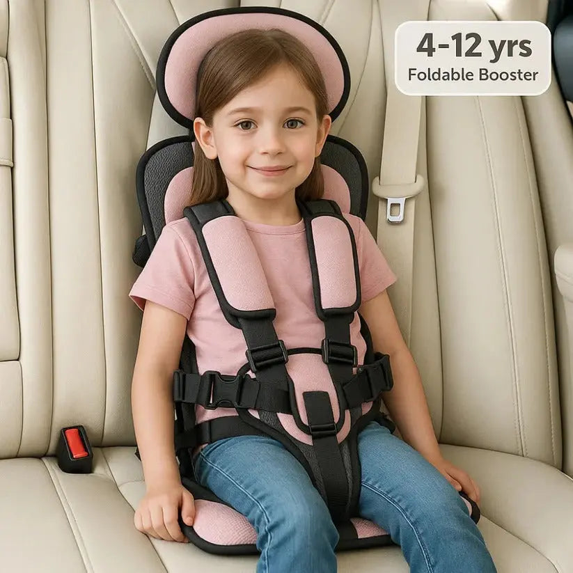 Travel Car Seat for Kids with Five-Point Harness and Foldable Lightweight Design Avento Goods