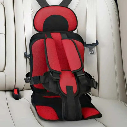 Child Car Seat Cushion with Adjustable Five-Point Harness and Breathable Mesh, Foldable