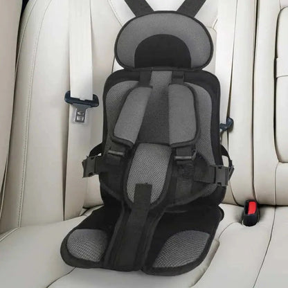 Child Car Seat Cushion with Adjustable Five-Point Harness and Breathable Mesh, Foldable