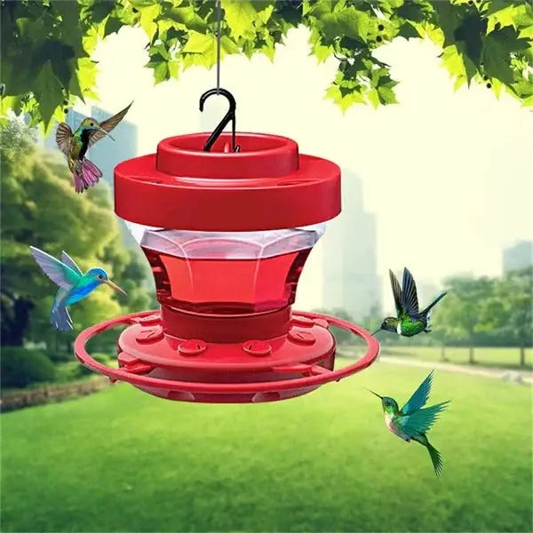 Hummingbird Feeder with Ant Moat and Eight Feeding Ports, 16 oz Clear Reservoir Avento Goods