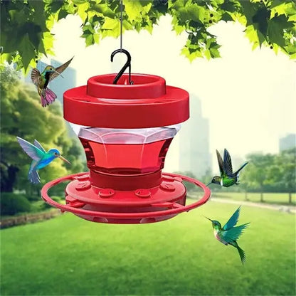 Hummingbird Feeder with Ant Moat and Eight Feeding Ports, 16 oz Clear Reservoir Avento Goods
