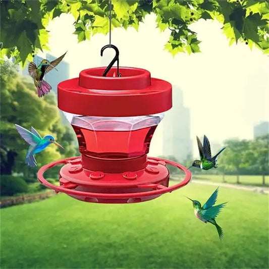 Hummingbird Feeder with Ant Moat and Eight Feeding Ports, 16 oz Clear Reservoir Avento Goods