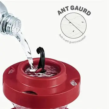 Hummingbird Feeder with Ant Moat and Eight Feeding Ports, 16 oz Clear Reservoir Avento Goods