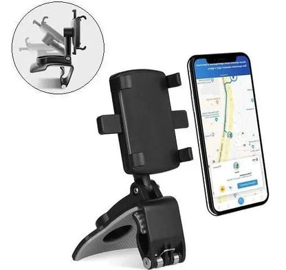 Car Phone Holder with 360° Swivel and 180° Tilt, Sun Visor Rearview Panel Mount Avento Goods