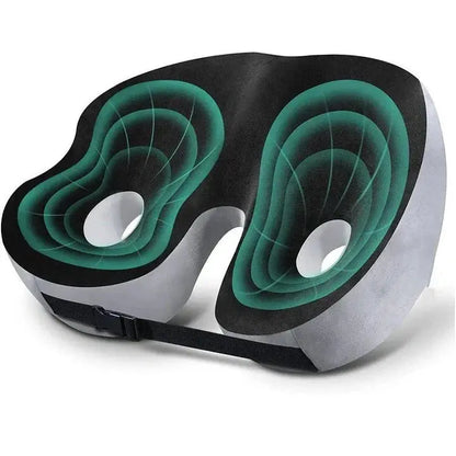 Memory Foam Seat Cushion with Adjustable Foam Inserts and Central Cutout, Non-Slip Base Avento Goods