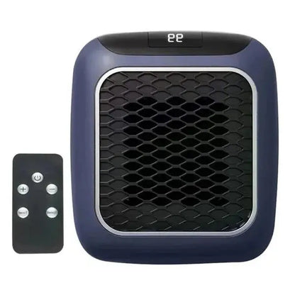 Plug-In Space Heater with Digital Thermostat and 12-Hour Timer, Compact 800W Whisper-Quiet Avento Goods