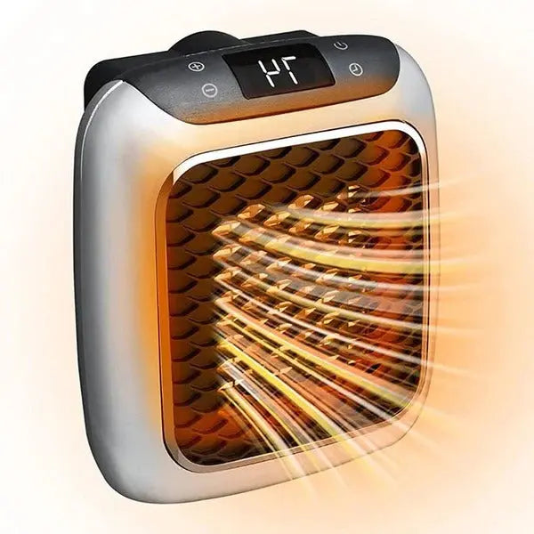 Plug-In Space Heater with Digital Thermostat and 12-Hour Timer, Compact 800W Whisper-Quiet Avento Goods