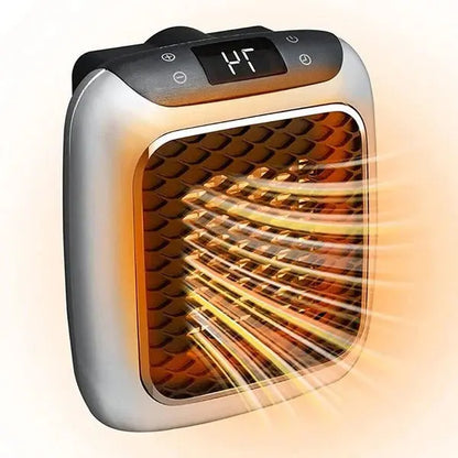 Plug-In Space Heater with Digital Thermostat and 12-Hour Timer, Compact 800W Whisper-Quiet Avento Goods