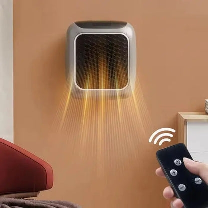 Plug-In Space Heater with Digital Thermostat and 12-Hour Timer, Compact 800W Whisper-Quiet Avento Goods