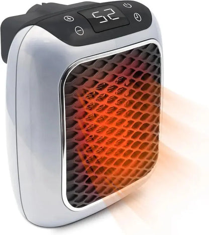 Plug-In Space Heater with Digital Thermostat and 12-Hour Timer, Compact 800W Whisper-Quiet Avento Goods