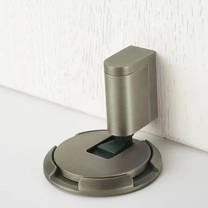 Adjustable Door Stopper with Silent Locking and Adhesive or Screw Mounting, Secure Hold