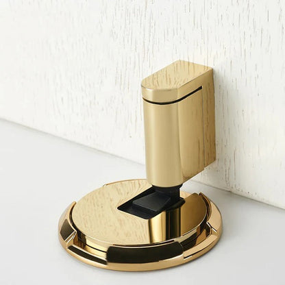 Adjustable Door Stopper with Silent Locking and Adhesive or Screw Mounting, Secure Hold