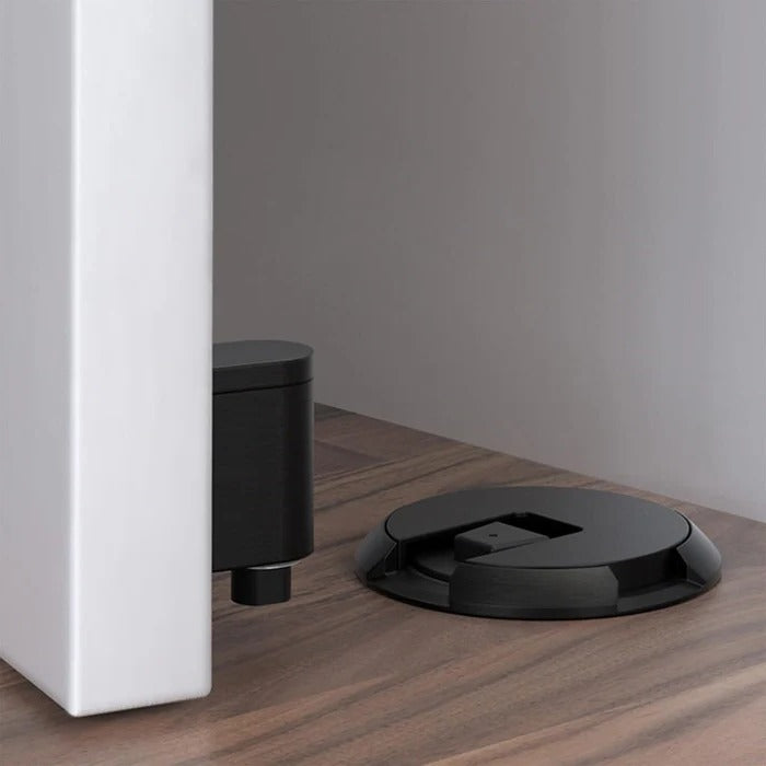 Adjustable Door Stopper with Silent Locking and Adhesive or Screw Mounting, Secure Hold
