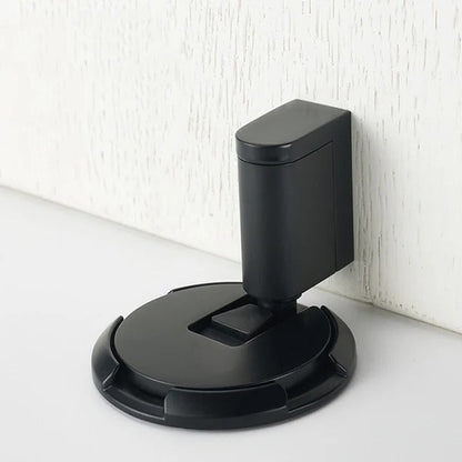 Adjustable Door Stopper with Silent Locking and Adhesive or Screw Mounting, Secure Hold