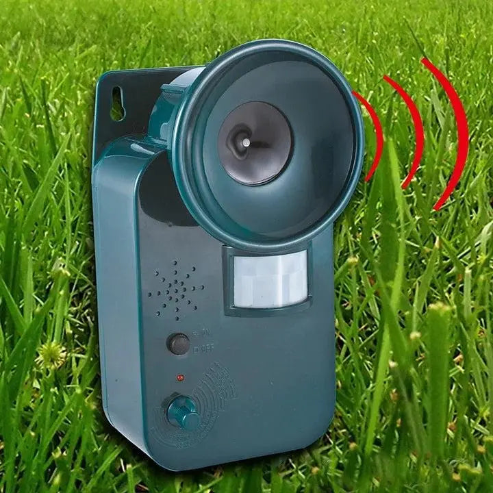 Outdoor Ultrasonic Animal Repeller with Motion Sensor and Flashing Light, Battery Powered Avento Goods