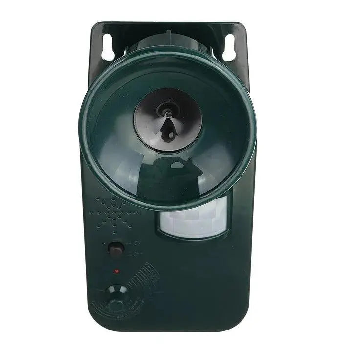 Outdoor Ultrasonic Animal Repeller with Motion Sensor and Flashing Light, Battery Powered Avento Goods