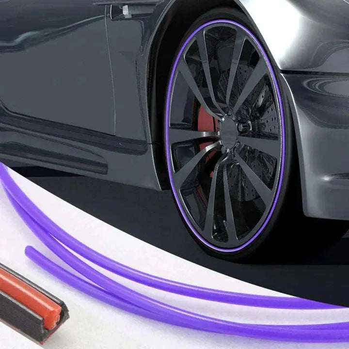 Wheel Rim Protector with Peel-and-Stick Adhesive and Flexible Low-Profile Strip, 8m Roll Avento Goods
