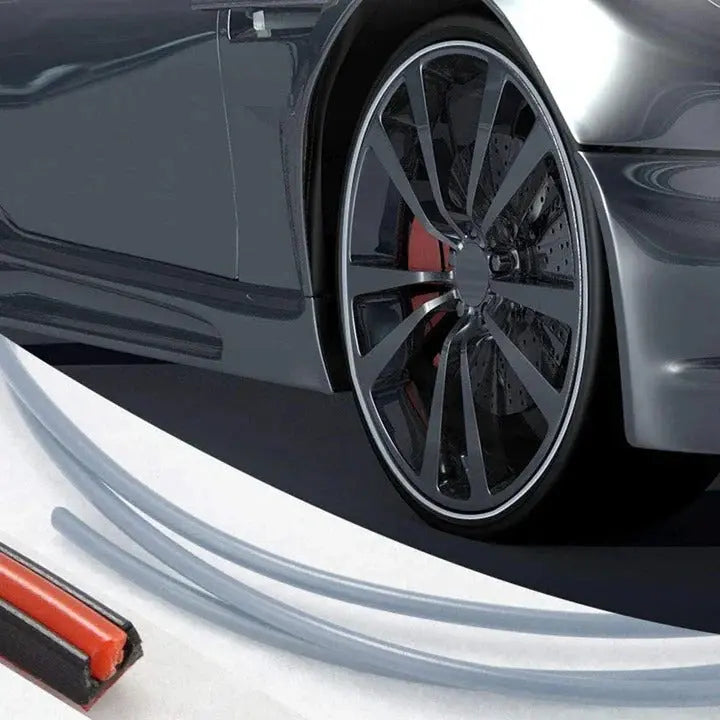 Wheel Rim Protector with Peel-and-Stick Adhesive and Flexible Low-Profile Strip, 8m Roll Avento Goods