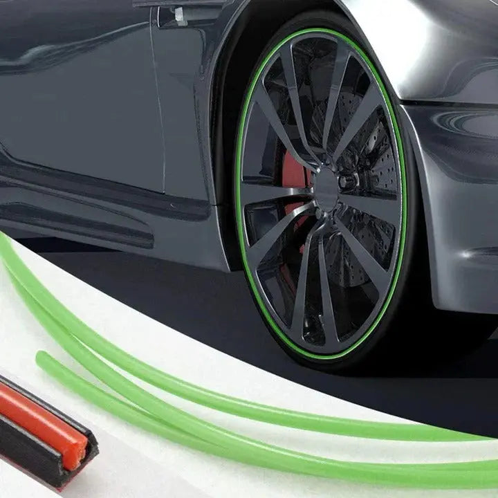 Wheel Rim Protector with Peel-and-Stick Adhesive and Flexible Low-Profile Strip, 8m Roll Avento Goods