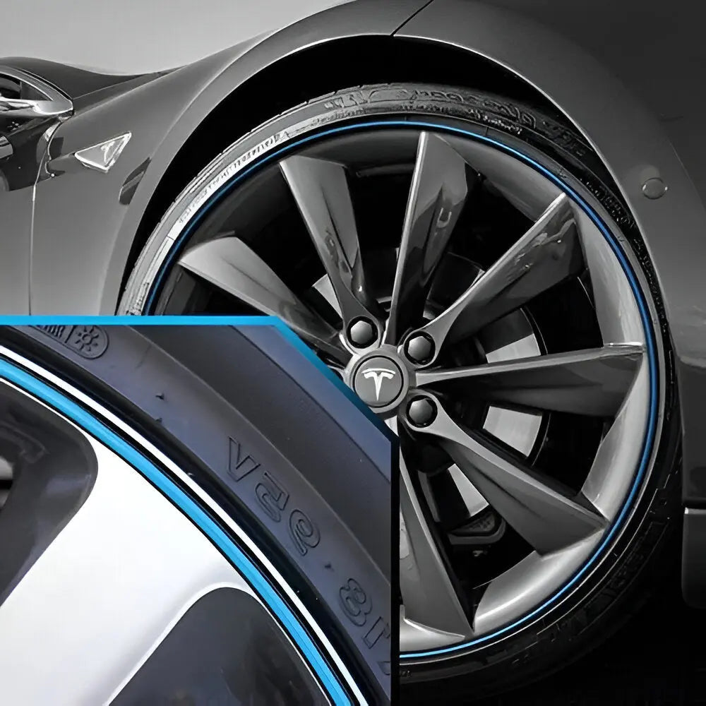 Wheel Rim Protector with Peel-and-Stick Adhesive and Flexible Low-Profile Strip, 8m Roll Avento Goods