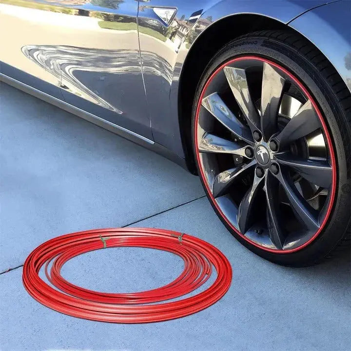 Wheel Rim Protector with Peel-and-Stick Adhesive and Flexible Low-Profile Strip, 8m Roll Avento Goods