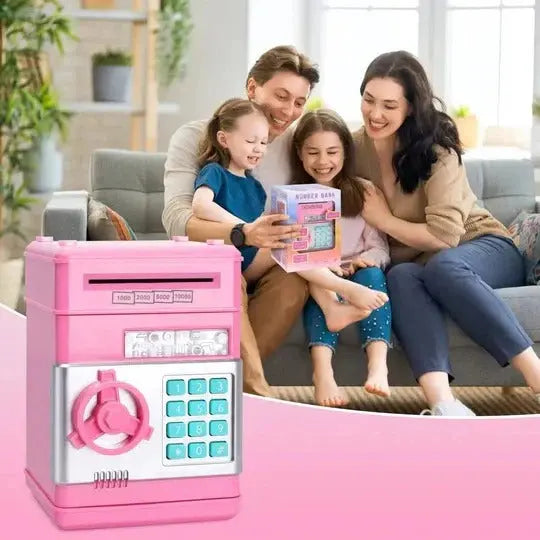 Electronic Piggy Bank with Auto Bill Intake and Password Lock, Voice Prompts, LED Screen Avento Goods