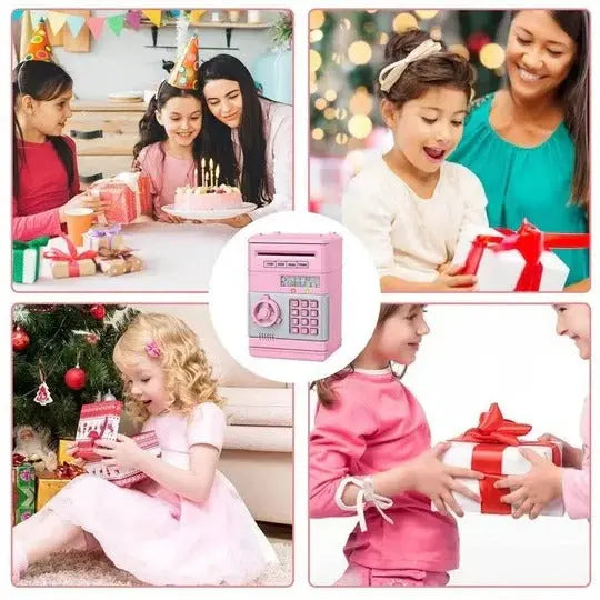 Electronic Piggy Bank with Auto Bill Intake and Password Lock, Voice Prompts, LED Screen Avento Goods