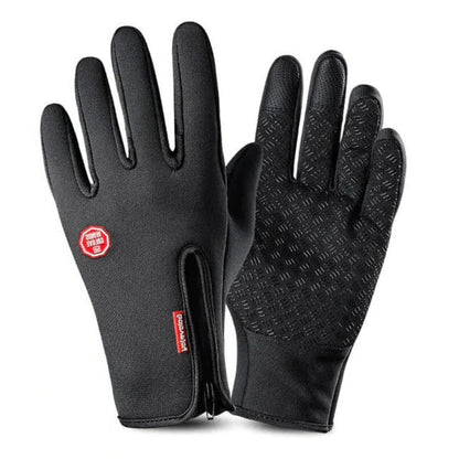 Touchscreen Winter Gloves with Triple-Layer Insulation and Anti-Slip Palm, Zippered Cuff