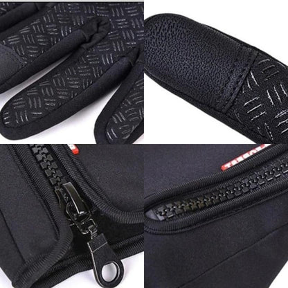 Touchscreen Winter Gloves with Triple-Layer Insulation and Anti-Slip Palm, Zippered Cuff