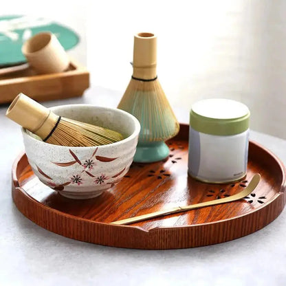 Matcha Tea Set with Bamboo Whisk and Ceramic Bowl, Handcrafted Ceremony Tools Avento Goods
