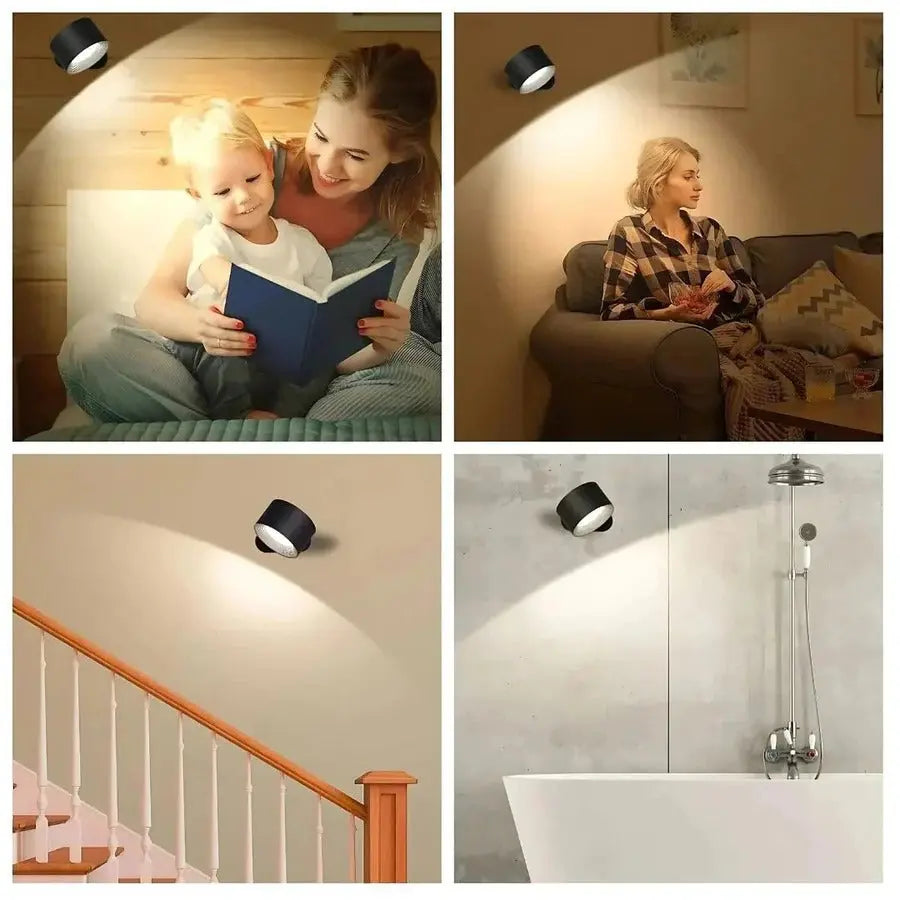 Rechargeable Wall Light Magnetic 360° Ball Joint and Touch Control, USB Type C Avento Goods