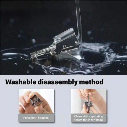 Nose Hair Trimmer with Manual Twist Control and Rounded Safety Blades, Stainless Steel Avento Goods