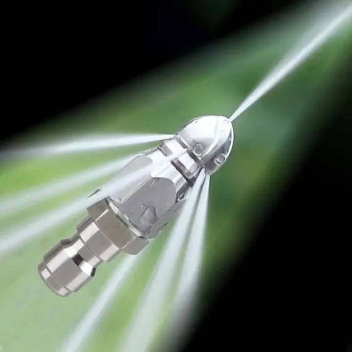 Pipe Cleaning Nozzle with Pointed Stainless Tip and Attachment Sleeve, 0.39 in Hole Avento Goods