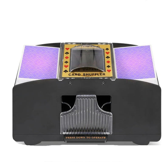 Automatic Card Shuffler with Dual-Deck Capacity and Battery Power, Fits Cards Up to 3.46in