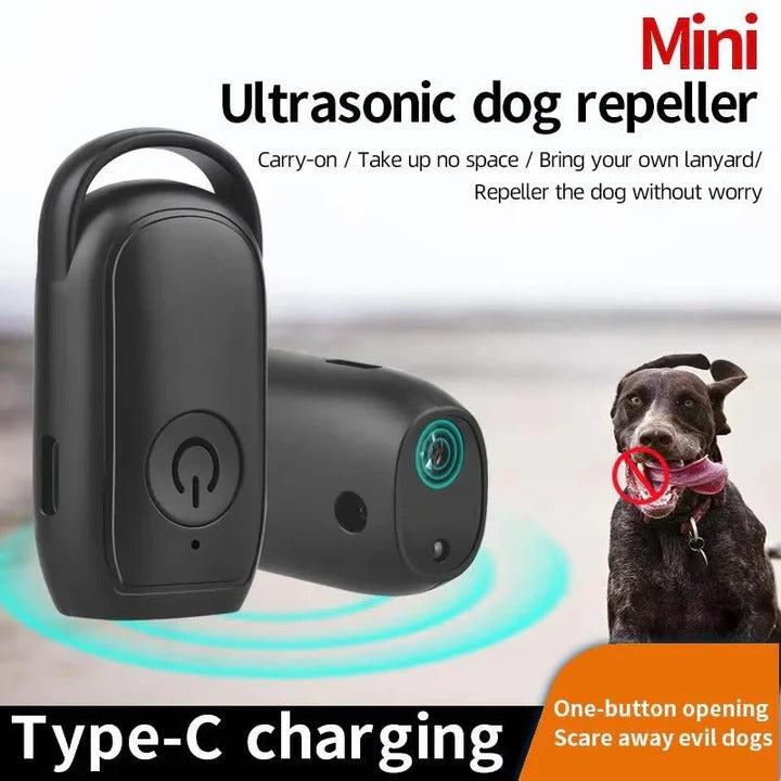 Ultrasonic Dog Deterrent with One-Button Use and Pocket-Sized Design, Battery Powered