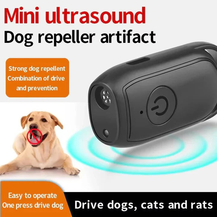 Ultrasonic Dog Deterrent with One-Button Use and Pocket-Sized Design, Battery Powered