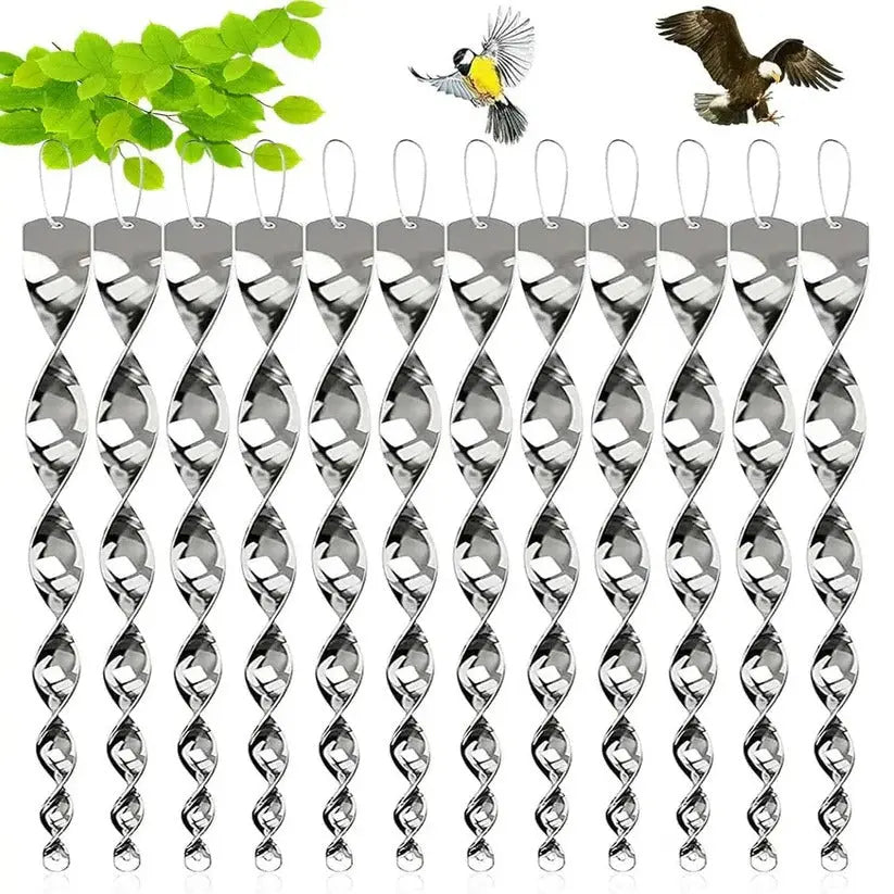 Reflective Bird Deterrent with Hanging Rope and Wind Rotation, Pack of 12 or 24 Avento Goods