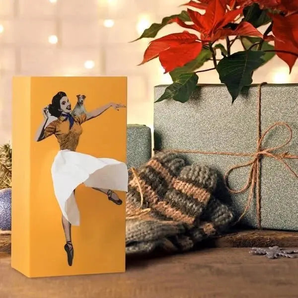 Decorative Tissue Box Cover with Weighted Base and Non-Slip Feet, Skirt-Style Float Avento Goods