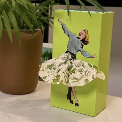 Decorative Tissue Box Cover with Weighted Base and Non-Slip Feet, Skirt-Style Float Avento Goods