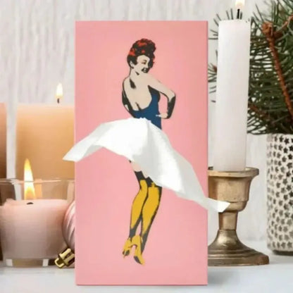 Decorative Tissue Box Cover with Weighted Base and Non-Slip Feet, Skirt-Style Float Avento Goods