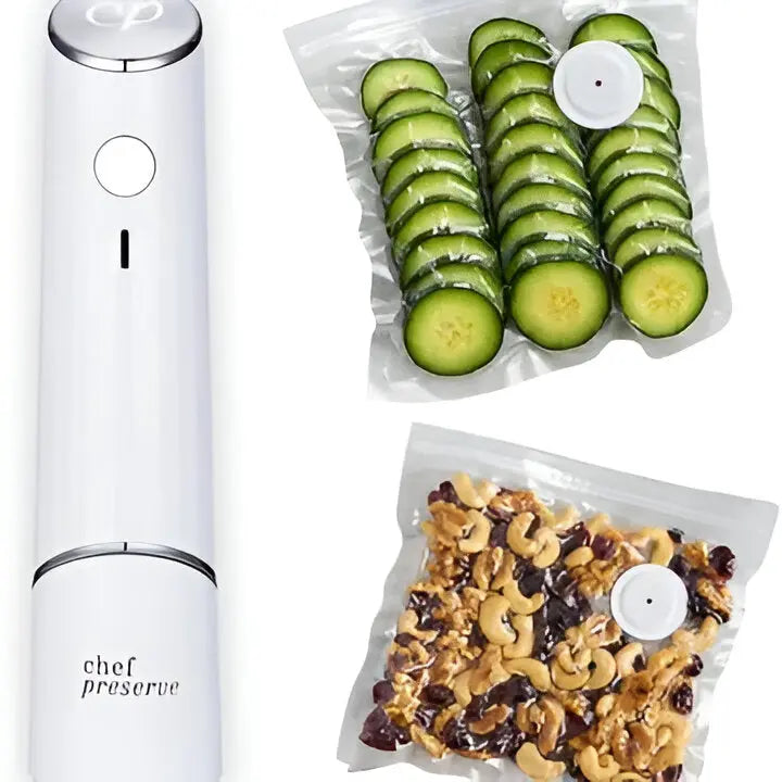 Portable Vacuum Sealer with One-Button Auto Seal and Rechargeable Battery, Reusable Bags Avento Goods