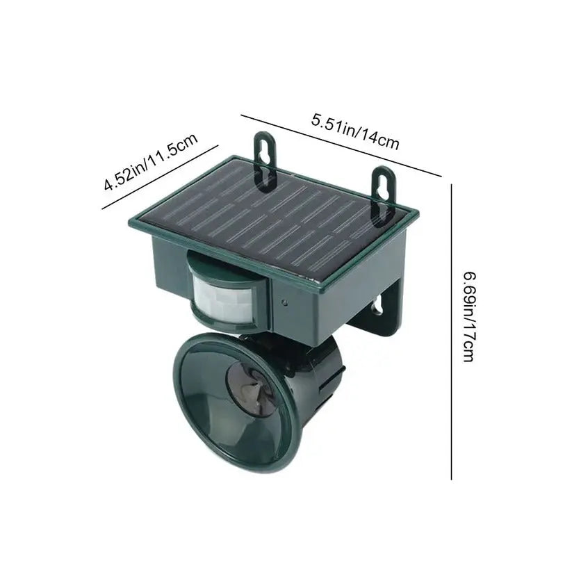 Motion Activated Bird Deterrent with Solar Power and Adjustable Sound, Weather Resistant Avento Goods