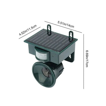 Motion Activated Bird Deterrent with Solar Power and Adjustable Sound, Weather Resistant Avento Goods