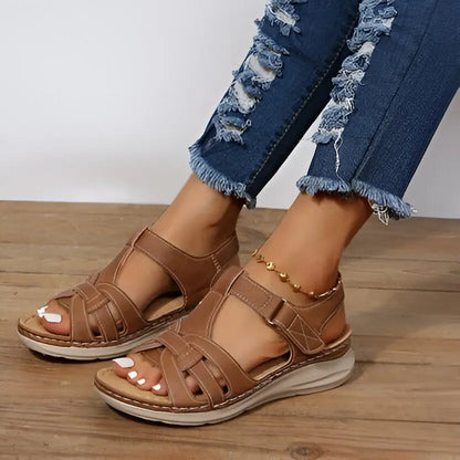 Women's Comfort Sandals with Contoured Footbed and Adjustable Straps, Cushioned Midsole Avento Goods