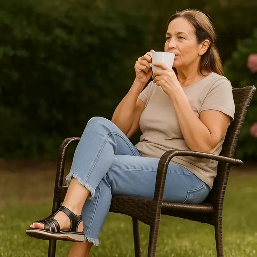 Women's Comfort Sandals with Contoured Footbed and Adjustable Straps, Cushioned Midsole Avento Goods