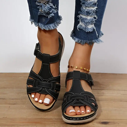 Women's Comfort Sandals with Contoured Footbed and Adjustable Straps, Cushioned Midsole Avento Goods